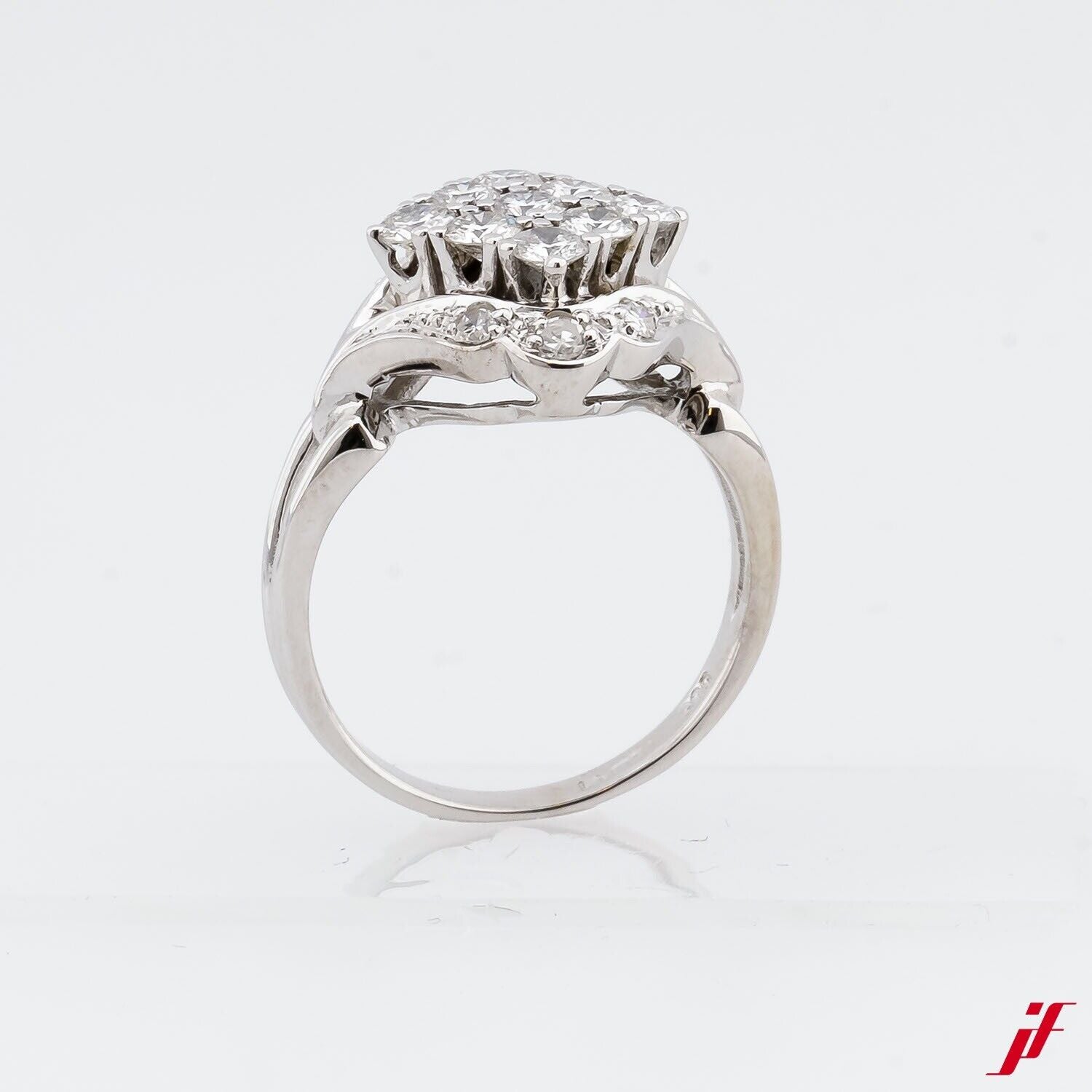 Ring Diamantring 585/14K Weißgold Diamanten Brillanten ca. 1,00ct - Wert 3.500€