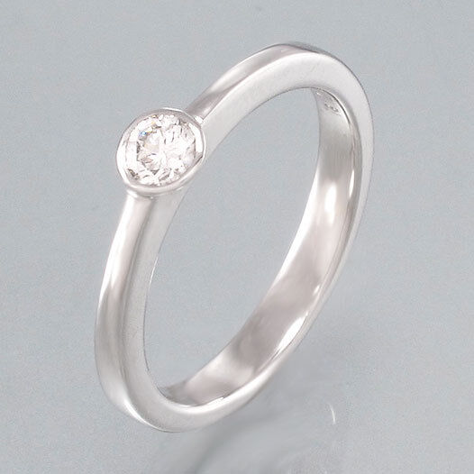 Christian Bauer Solitärring - 14K/585 WG - 0,20 ct - TW/SI - 3,6 g - Gr. 53