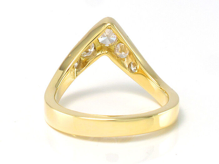 RING - 585/14K Gelbgold - 5 Brillanten ca. 0,65 ct - W/VSI - 5,5 g - Gr. 54