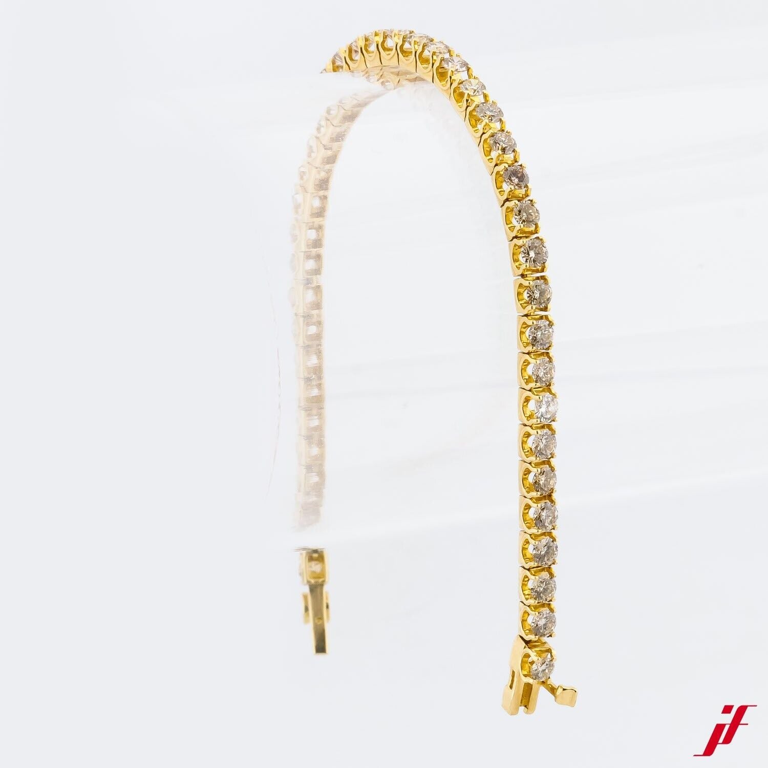 Tennisarmband 18K/750 Gelbgold 4ct Diamanten TW/VS - Wert 10.000€