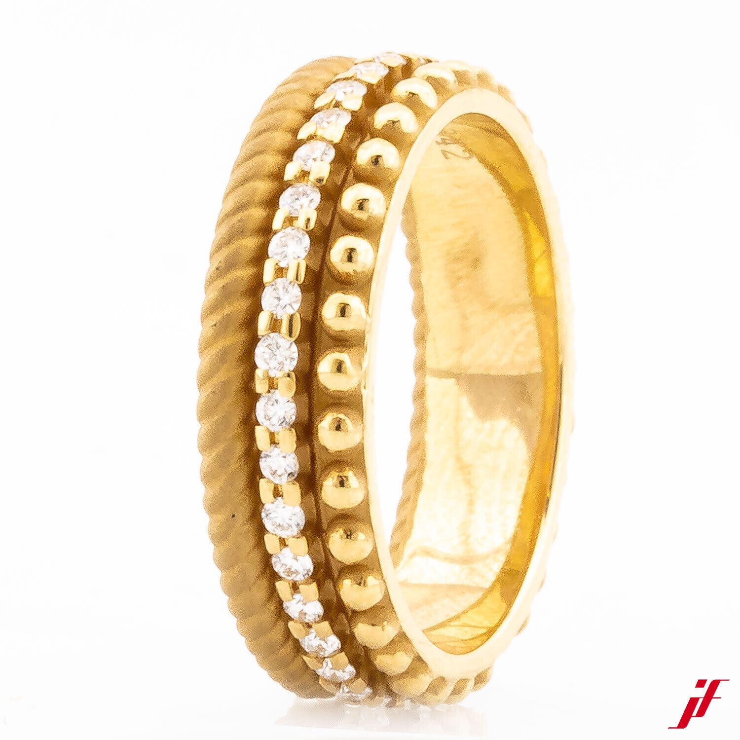 Carrera y Carrera Ring De Luces 18K Gelbgold 36 Diamanten 0,36 ct Neuware 54