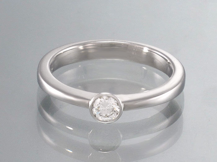 Christian Bauer Solitärring - 14K/585 WG - 0,20 ct - TW/SI - 3,6 g - Gr. 53