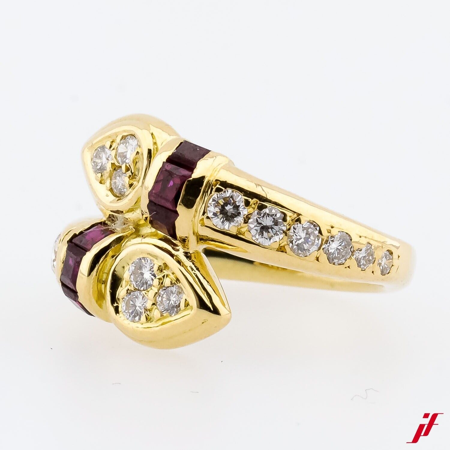 Ring 750/18K Gelbgold Rubin Brillanten - Wert 2.500€