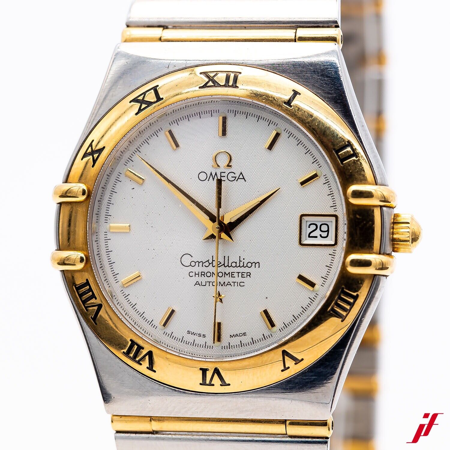 Omega Constellation Ref. 123.20.35.6002.002. Edelstahl 18k Quarz 31 mm FULLSET
