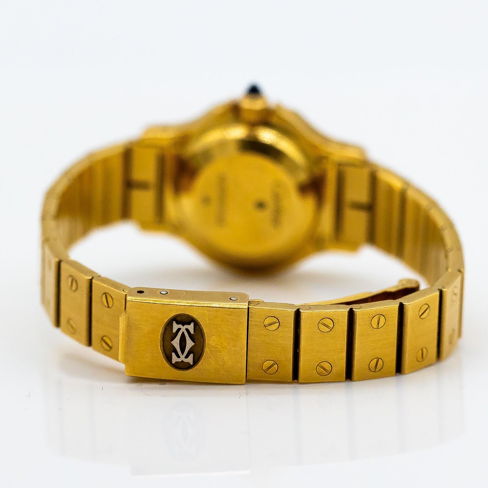 Cartier Santos Octagon Uhr 750/18K Gelbgold Automatik 25mm