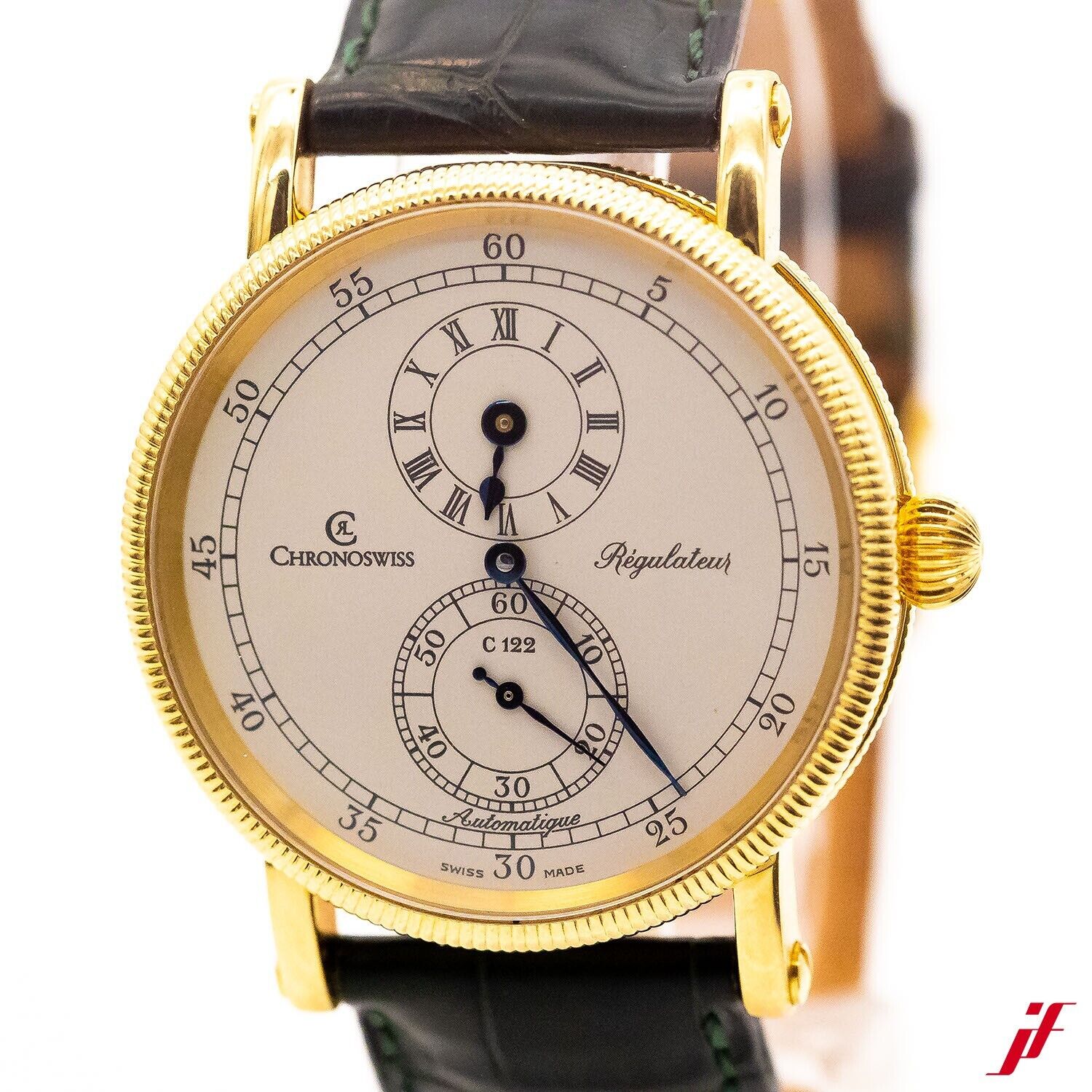 Chronoswiss Regulateur 38mm Ref.CH4221R Gelbgold Croco Automatik Full Set 1993