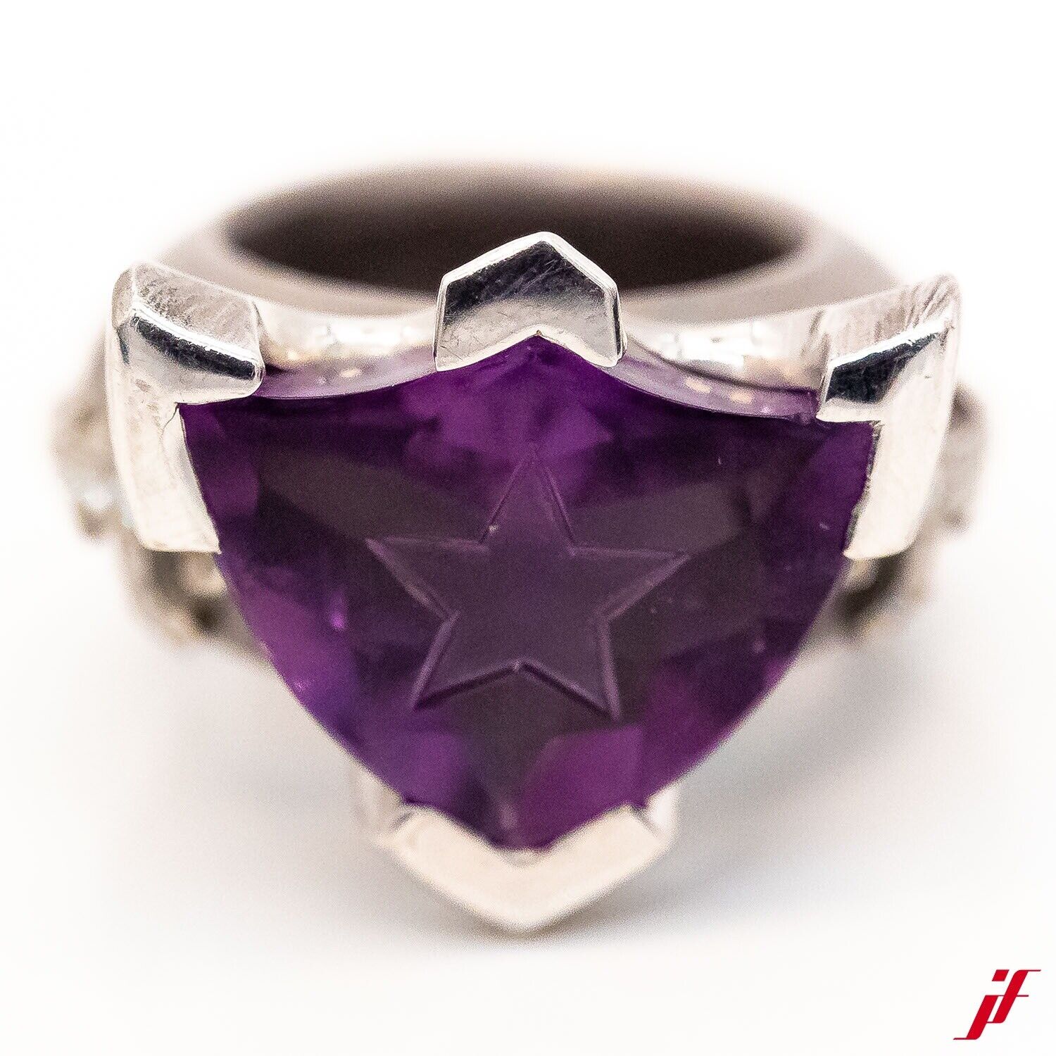 Ring 750/18K Weißgold Diamanten 0,7ct TW/VVS Gr.52 Amethyst - Wert 10.000 €