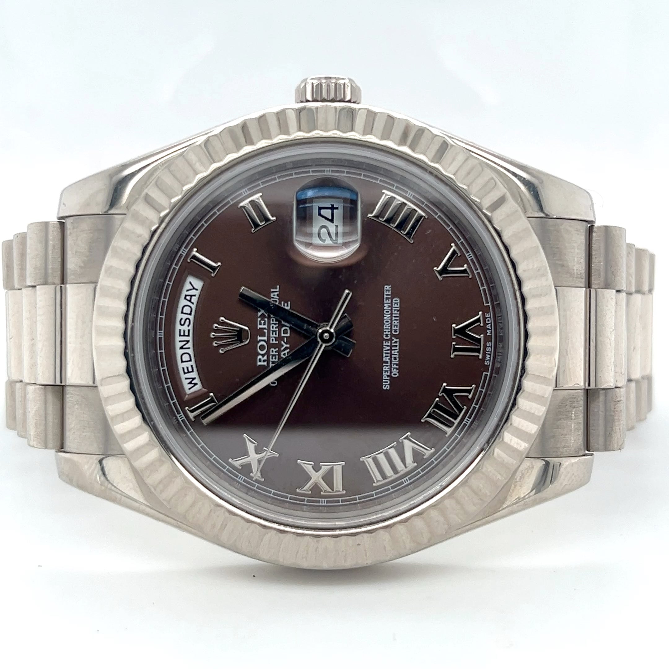 Rolex DayDate 2 II 218239 Brown Dial FullSet 2010 LC100