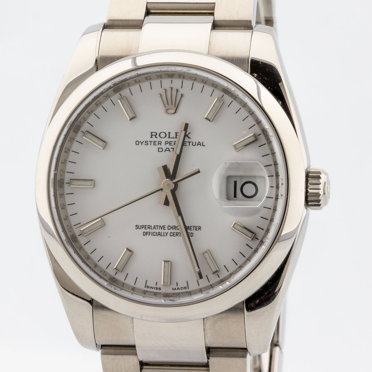 Rolex Oyster Perpetual Date 34 115200 Mit Box und Rolex Servicekarte TOP ZUSTAND AK28735