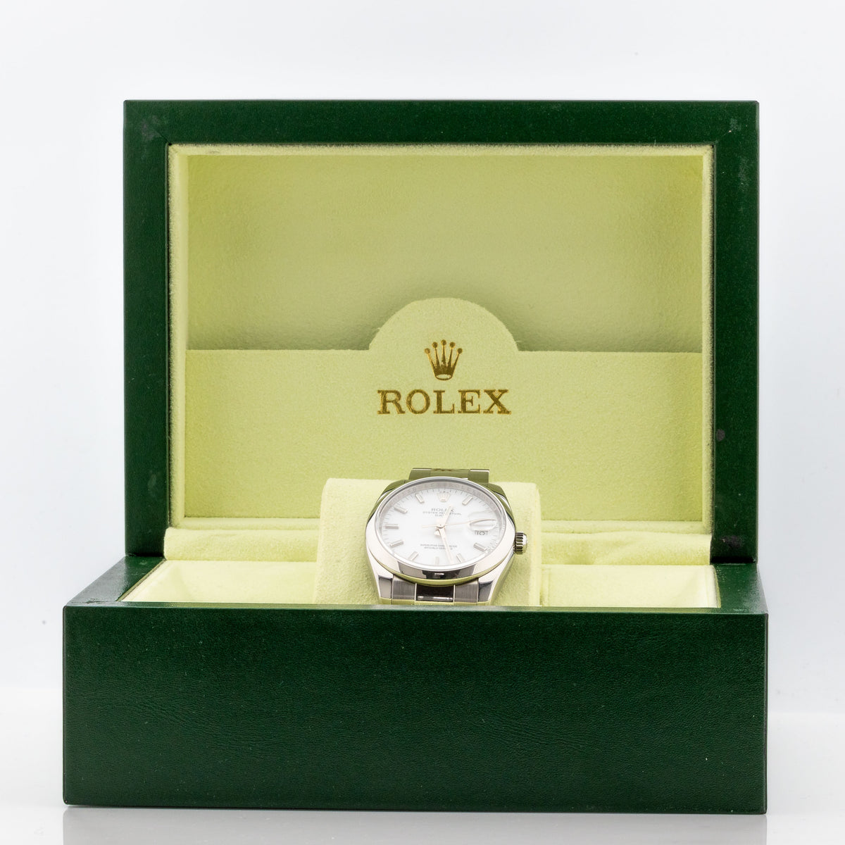 Rolex Oyster Perpetual Date 34 115200 Mit Box und Rolex Servicekarte TOP ZUSTAND AK28735