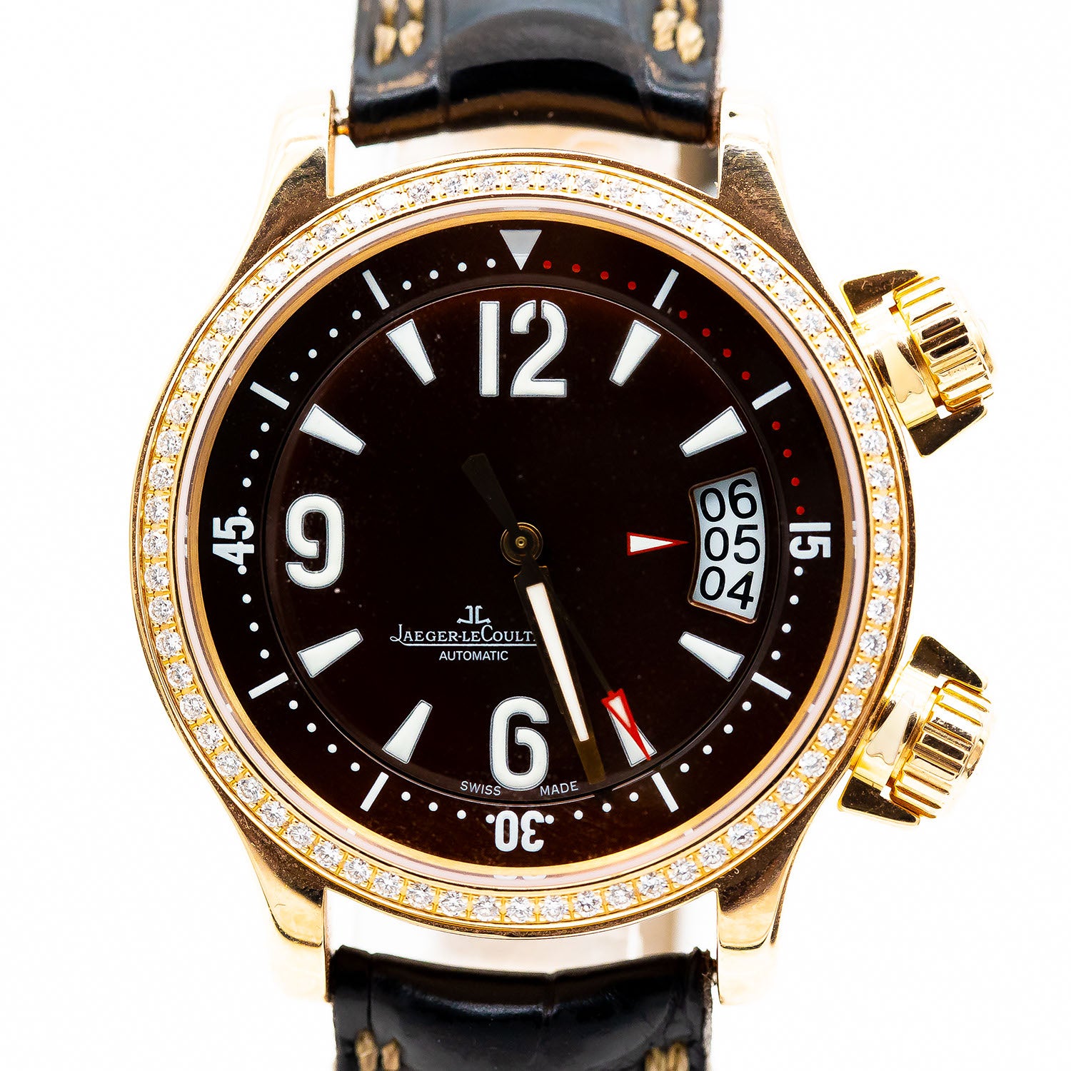 Jaeger-LeCoultre Master Compressor 37mm Ref.148.2.60 Automatik Diamant Roségold Croco