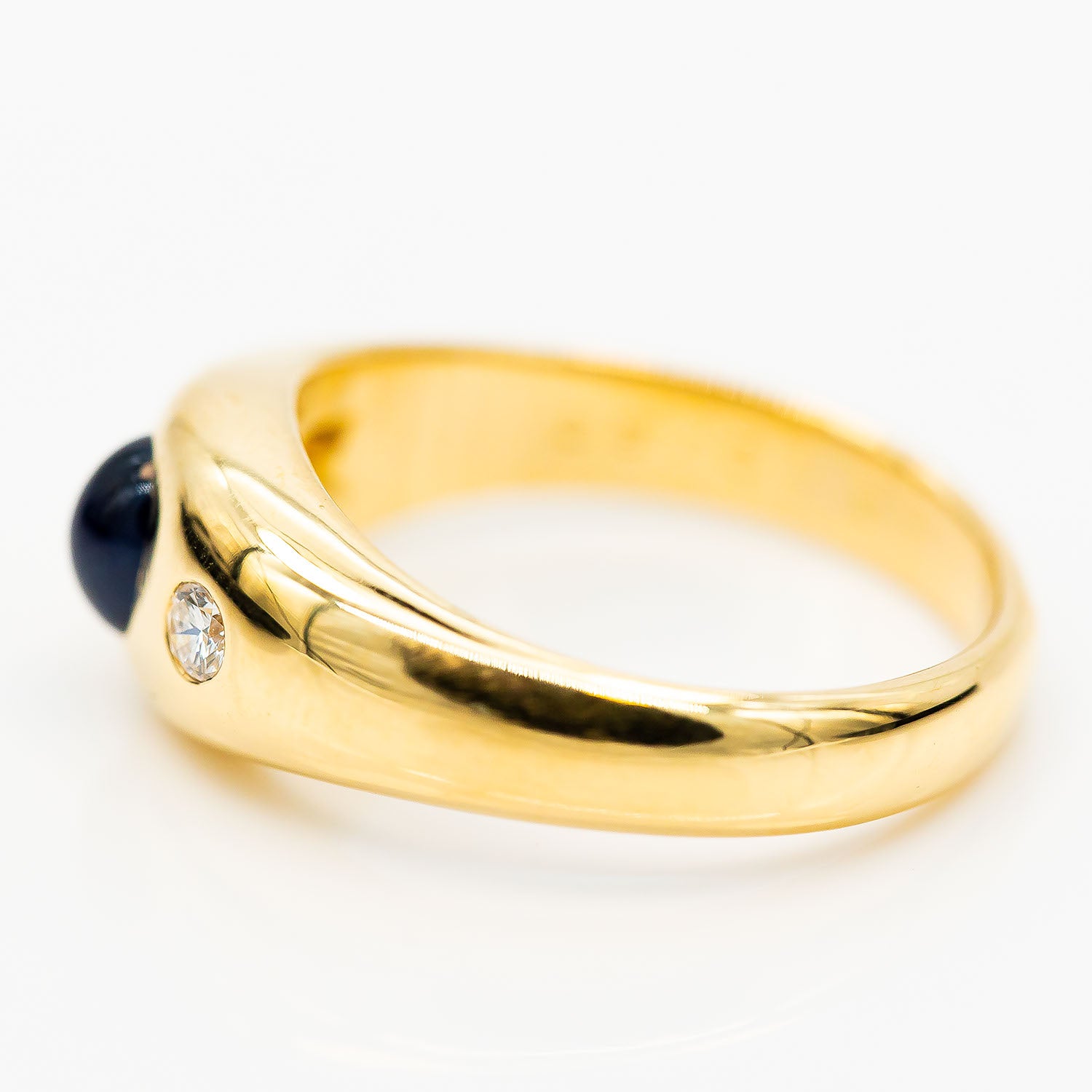 Ring 750/18K Gelbgold Saphir 0,60ct Diamant 0,20ct TW/VS Gr.64 - Wert 4.000€