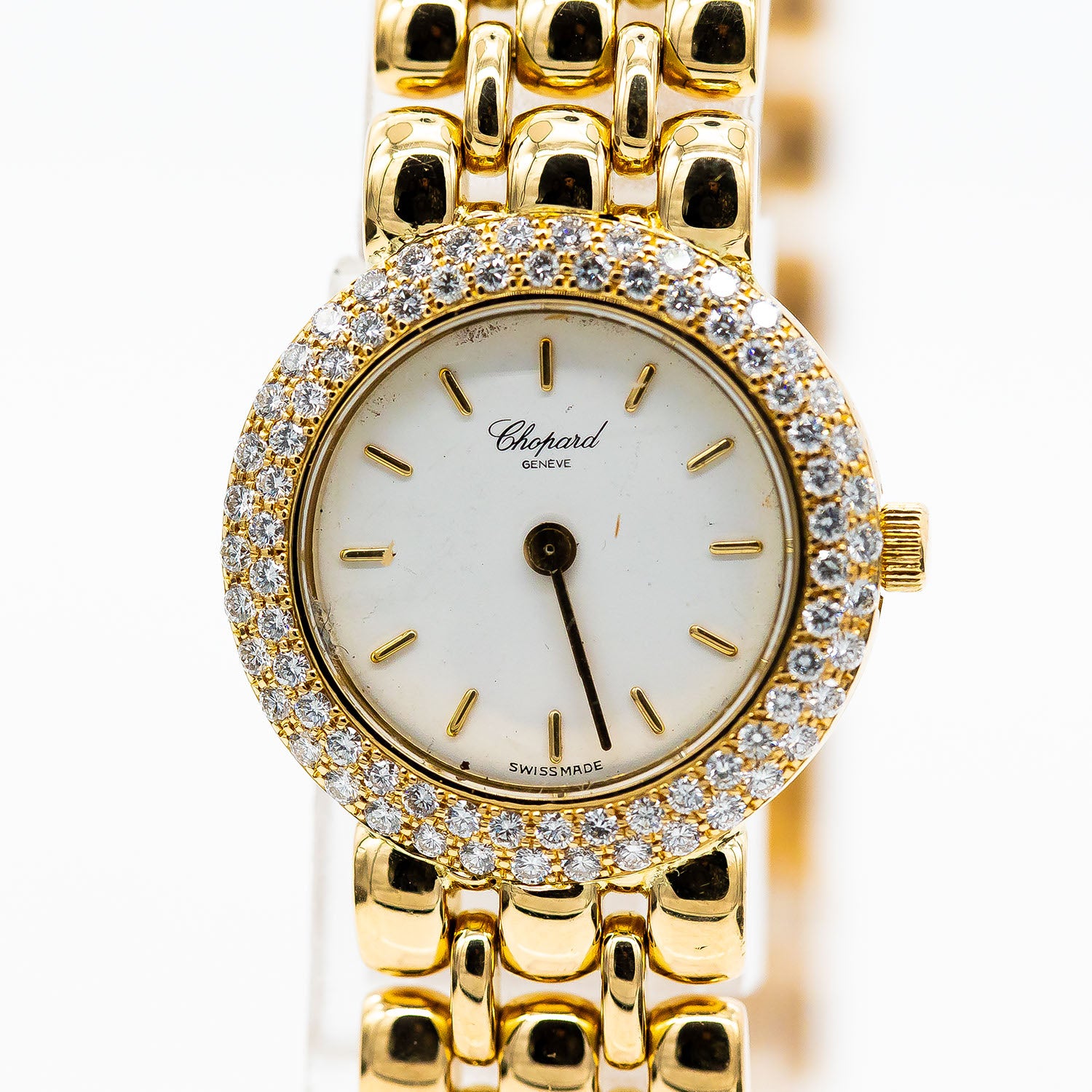 Chopard Diamonds Ref.899 22mm Gelbgold Quarz Diamanten 1,0ct TW/VVS