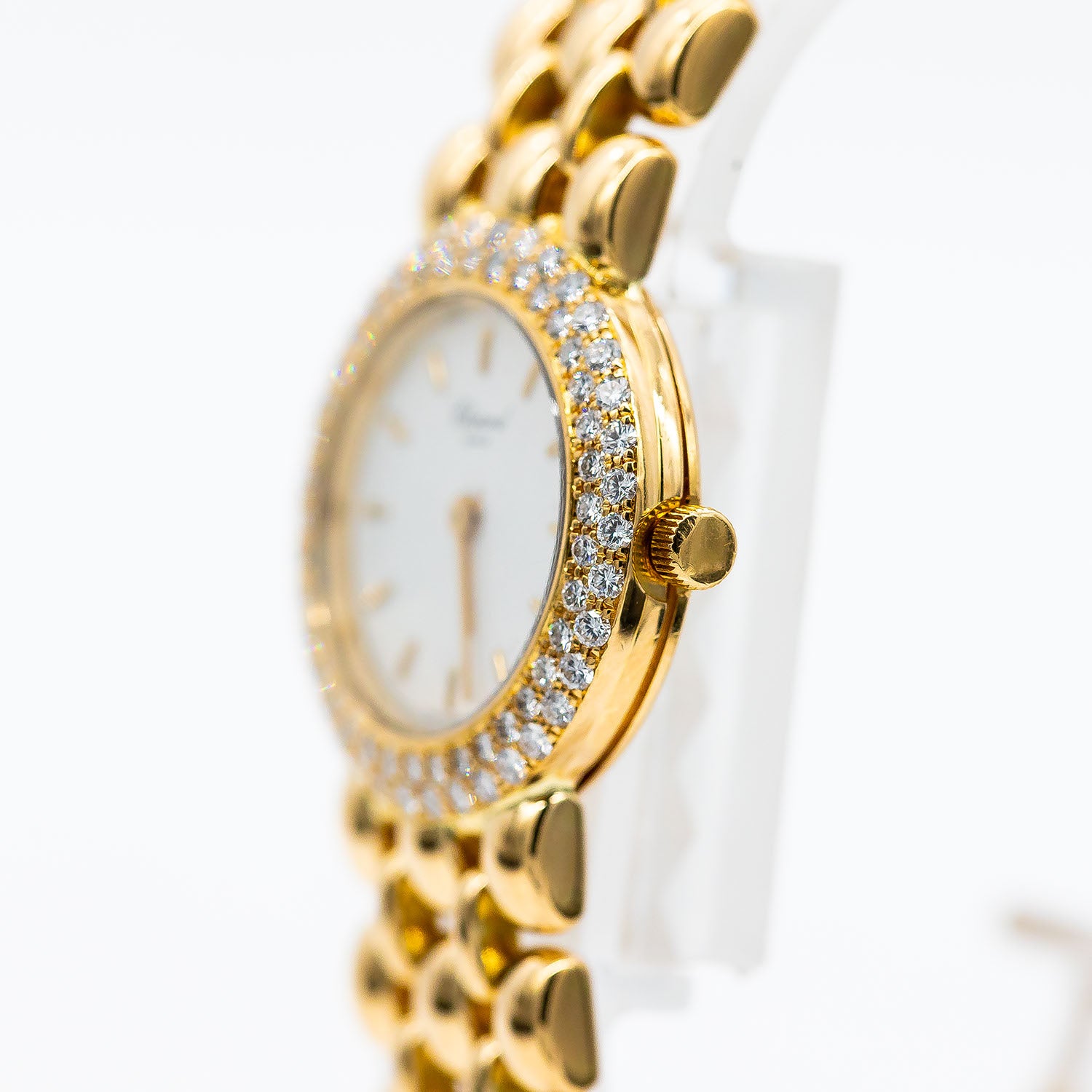 Chopard Diamonds Ref.899 22mm Gelbgold Quarz Diamanten 1,0ct TW/VVS