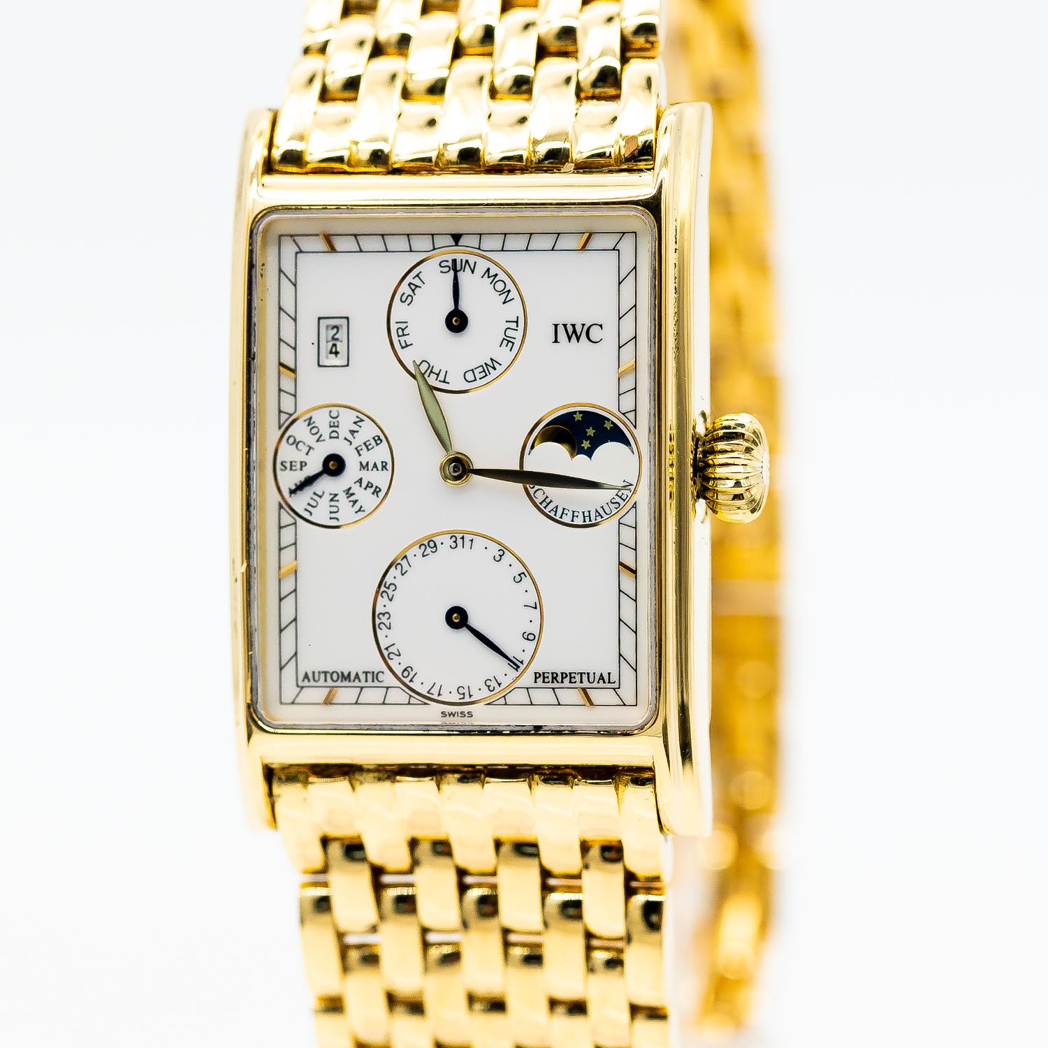 IWC Novecento Calendar Ref.IW3546 27mm Gelbgold Automatik
