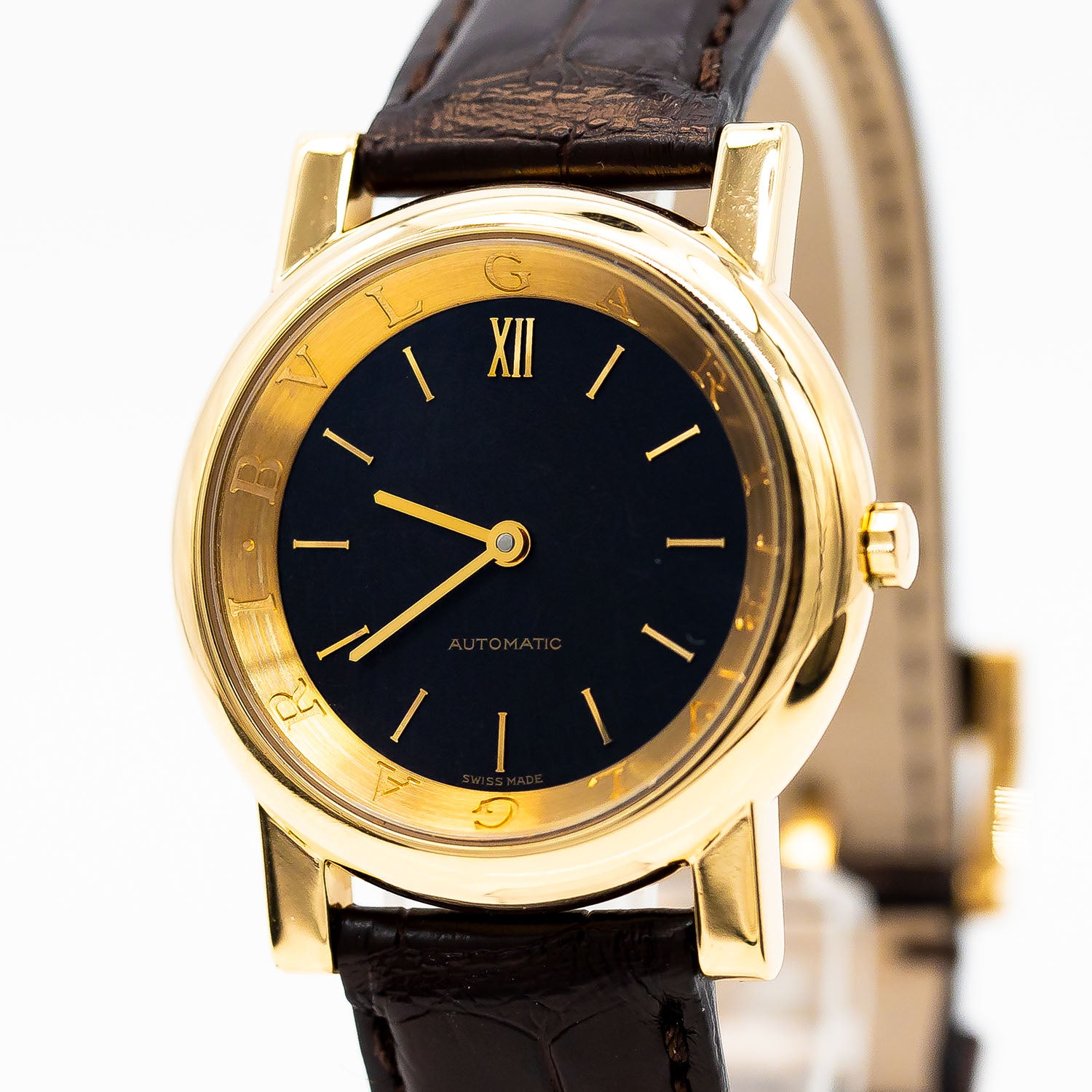 Bulgari Anfiteatro Limited Edition 496/500 Ref.AT35GLAUT 35mm Gelbgold Croco Automatik