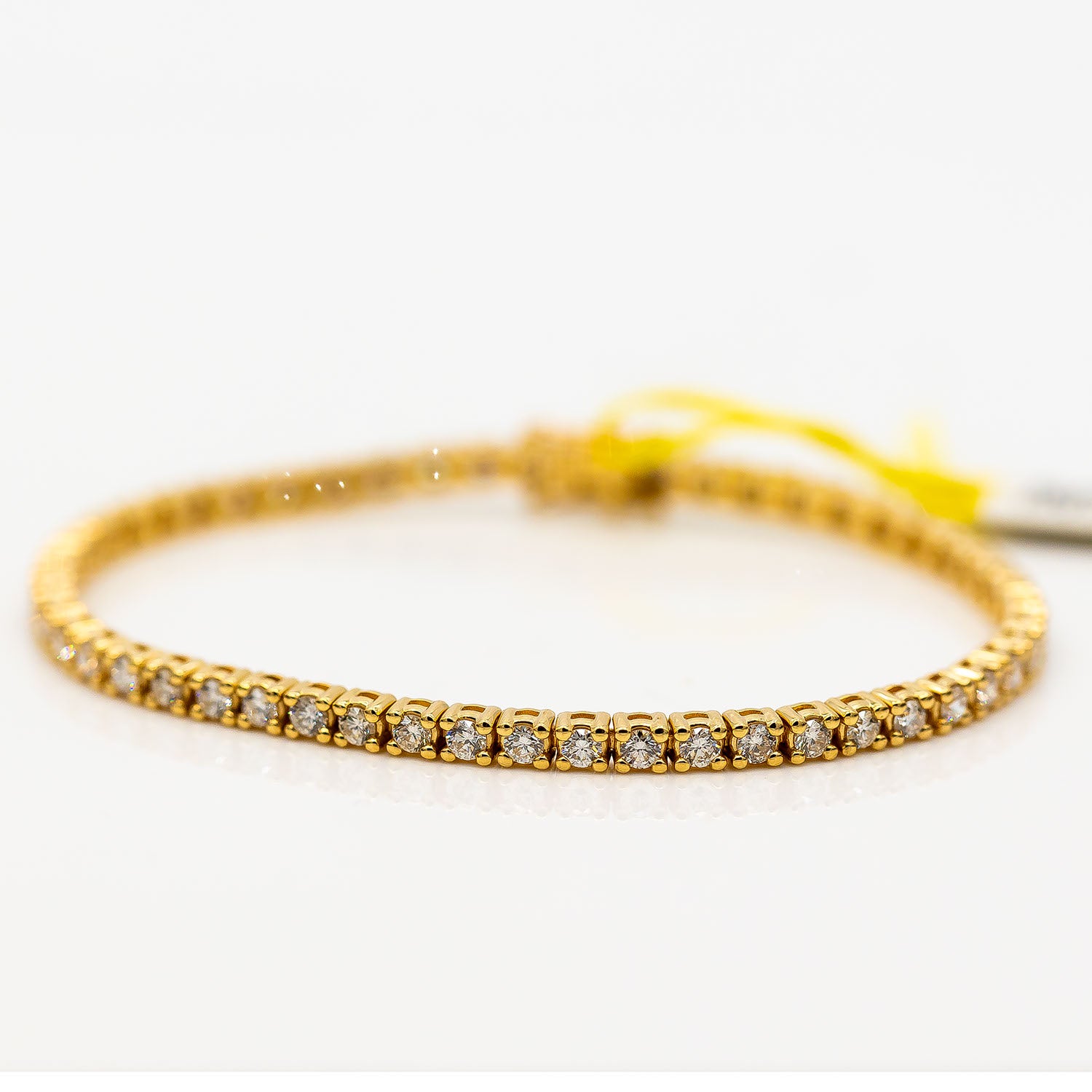 Tennisarmband 750/18K Gelbgold Diamanten Brillanten 3,12ct 17,5cm