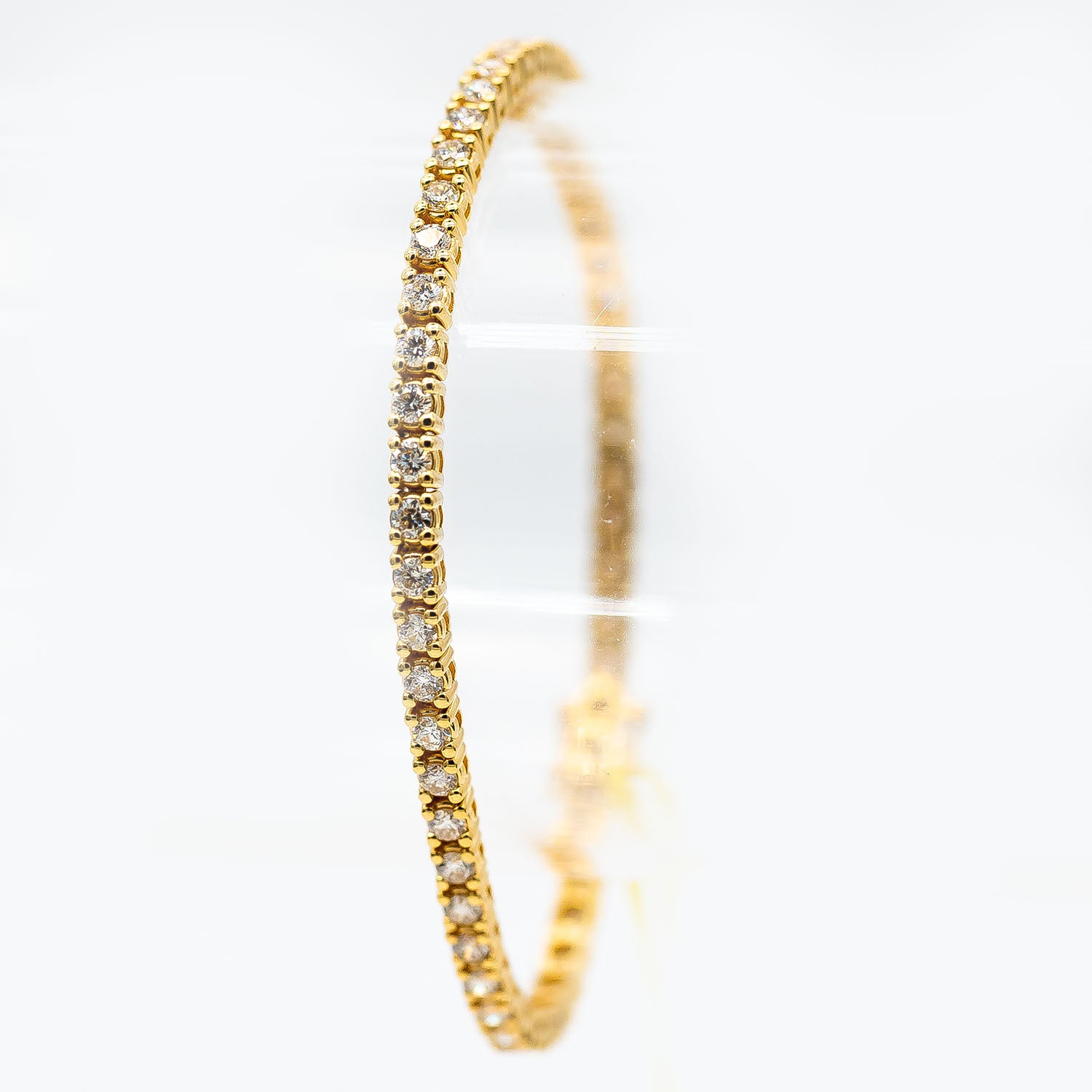 Tennisarmband 750/18K Gelbgold Diamanten Brillanten 3,12ct 17,5cm