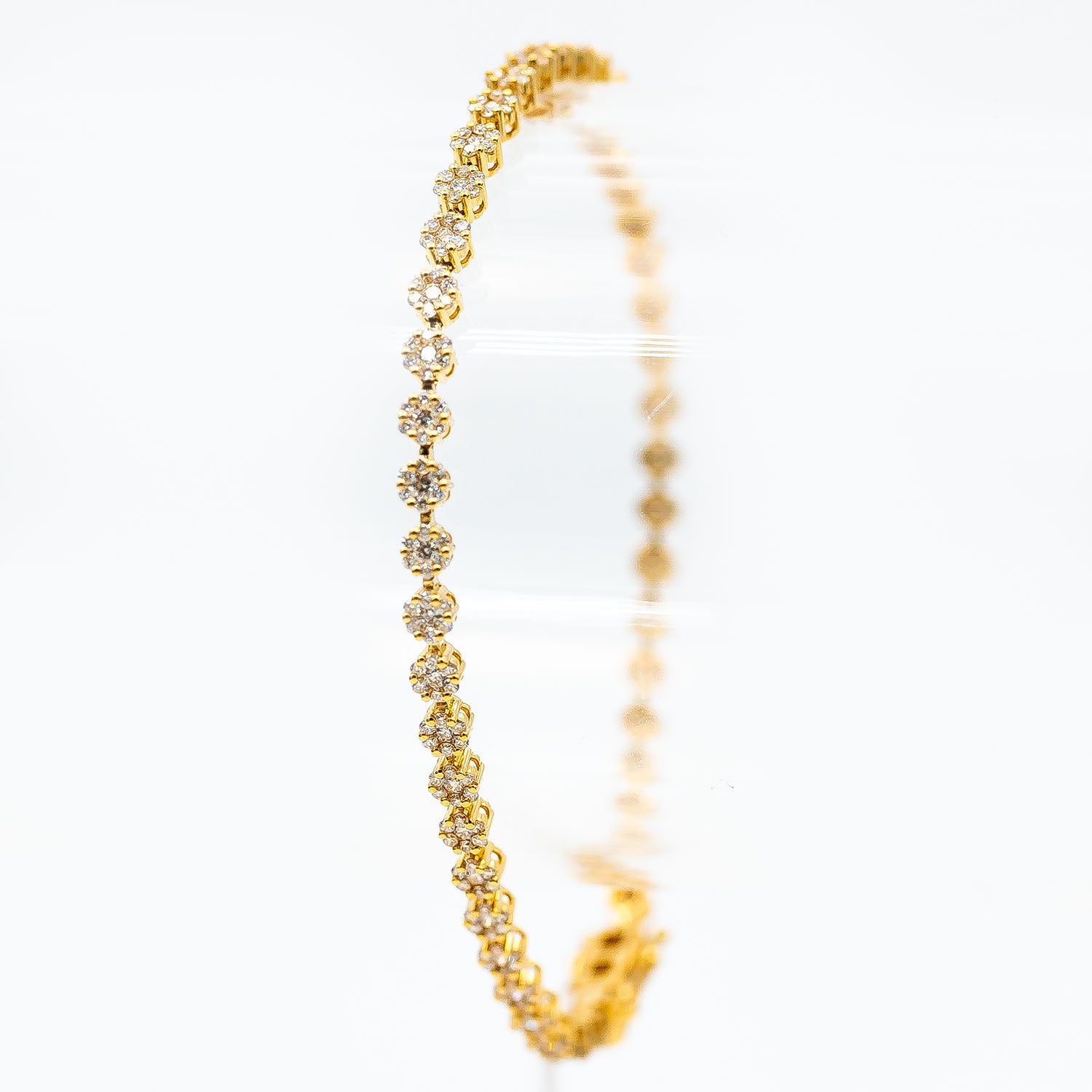 Tennisarmband 750/18K Gelbgold Diamanten Brillanten 2,08ct 17,5cm