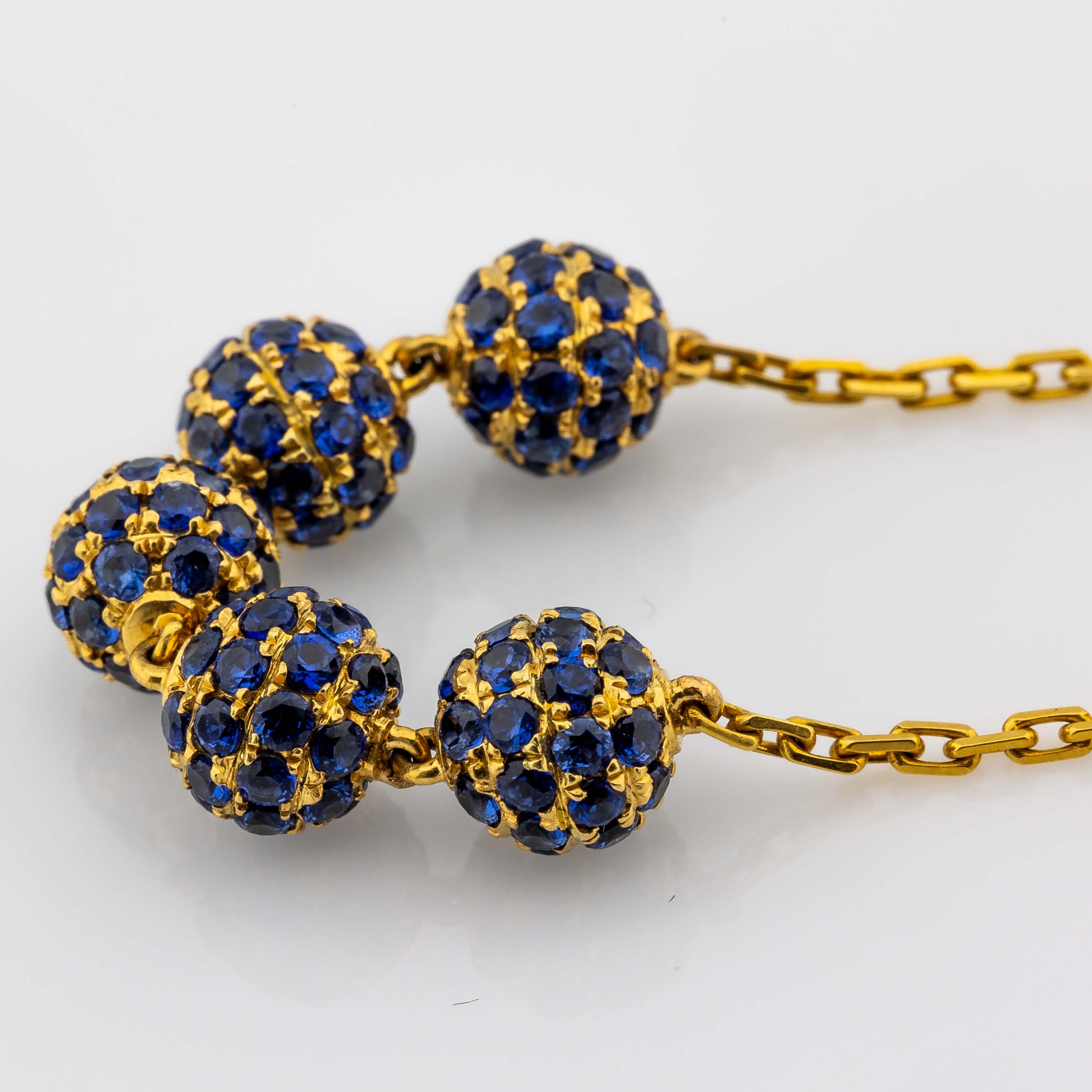 Armband 750/18K Gelbgold Saphire ca. 5ct 16,5cm 6,1g