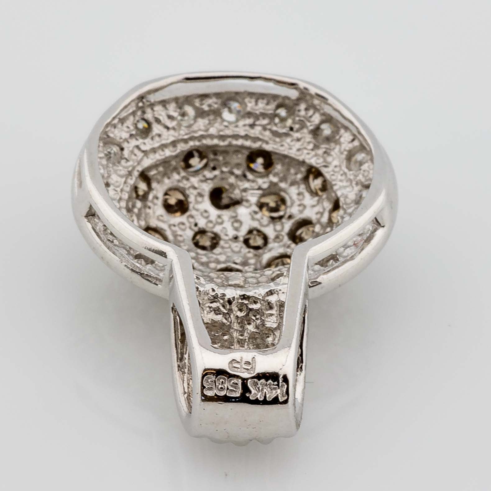 Anhänger 585/14K Weißgold Diamanten 0,3ct H/Si L: 2cm 2,73g
