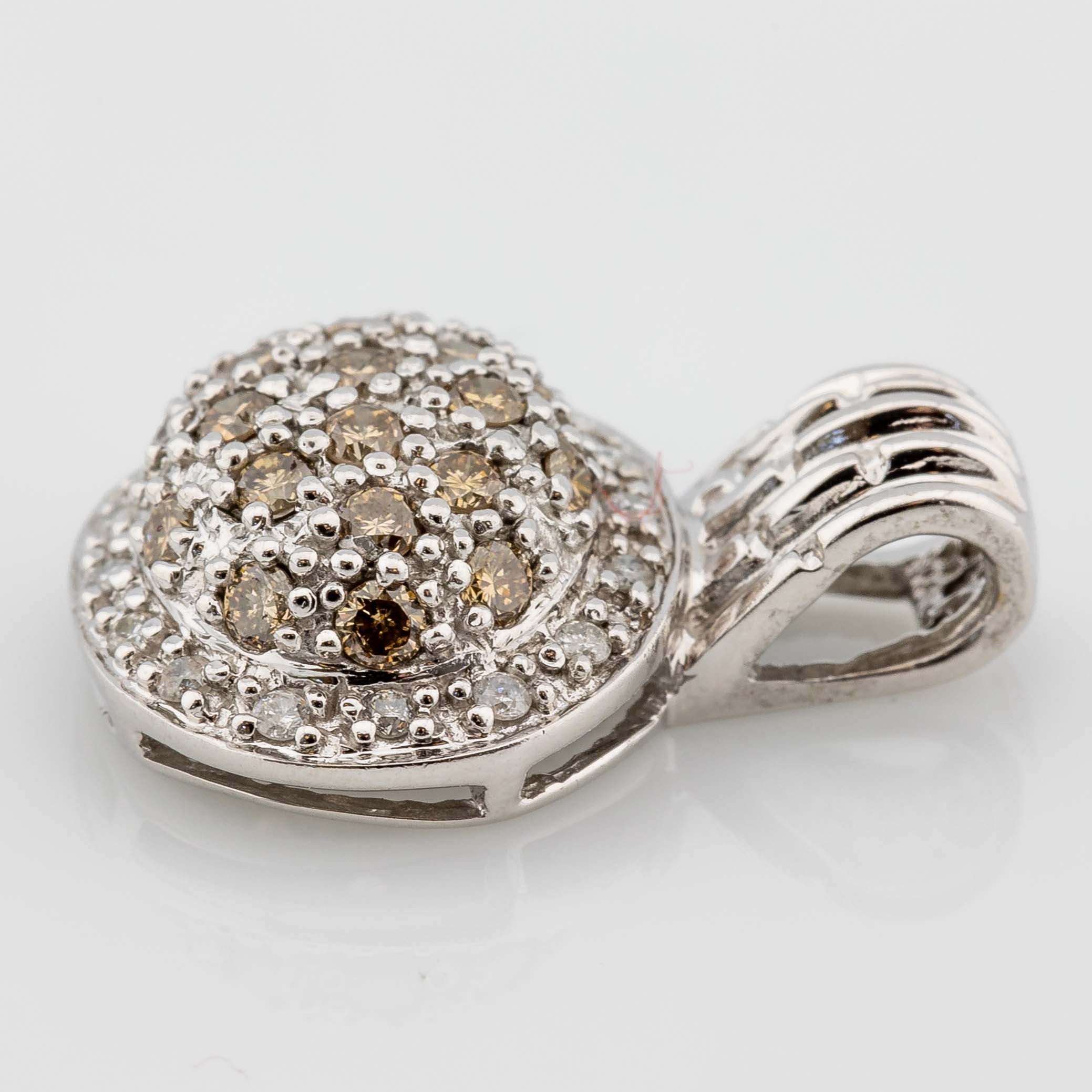 Anhänger 585/14K Weißgold Diamanten 0,3ct H/Si L: 2cm 2,73g