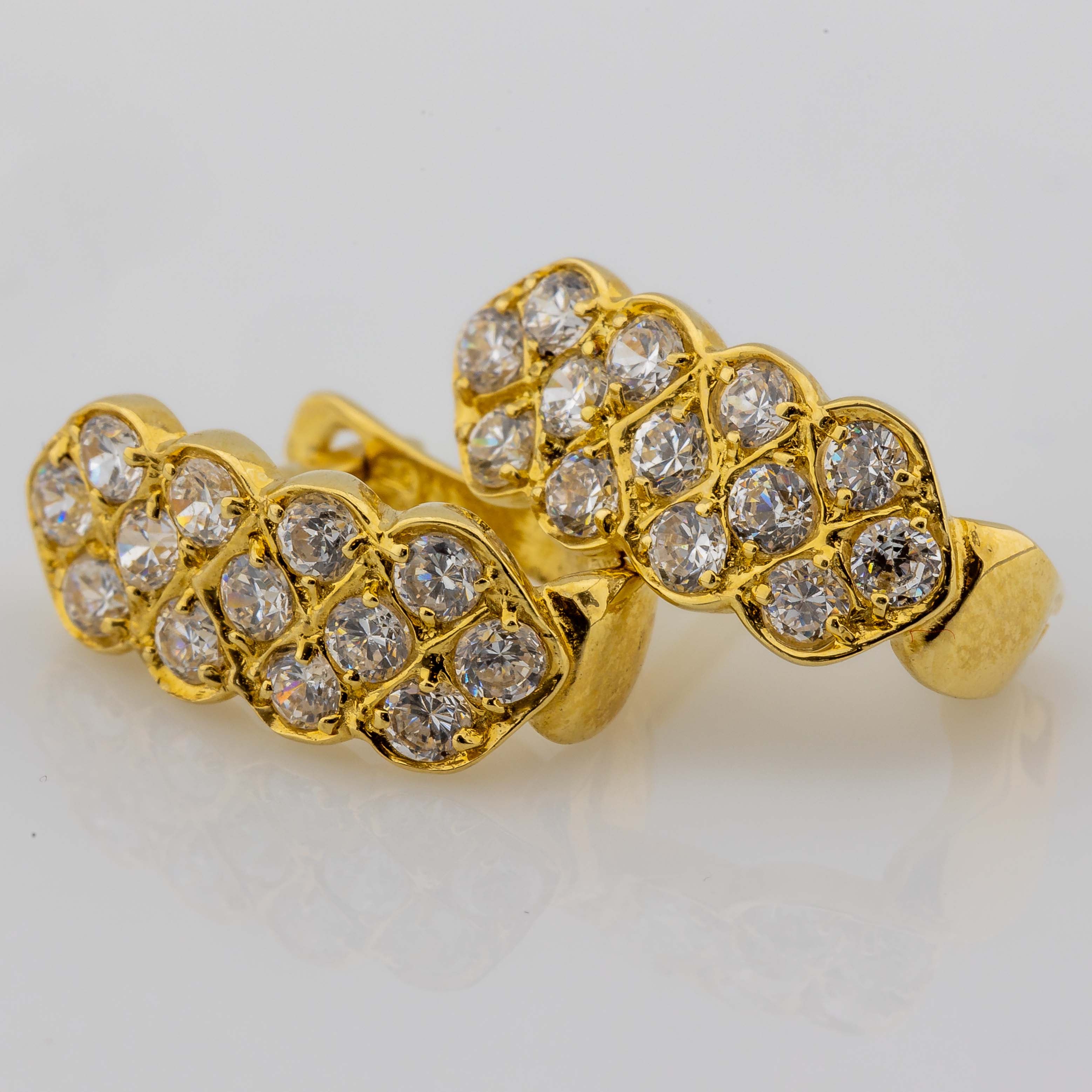 Ohrstecker 585/14K Gelbgold Zirkonia Besatz 3,6g