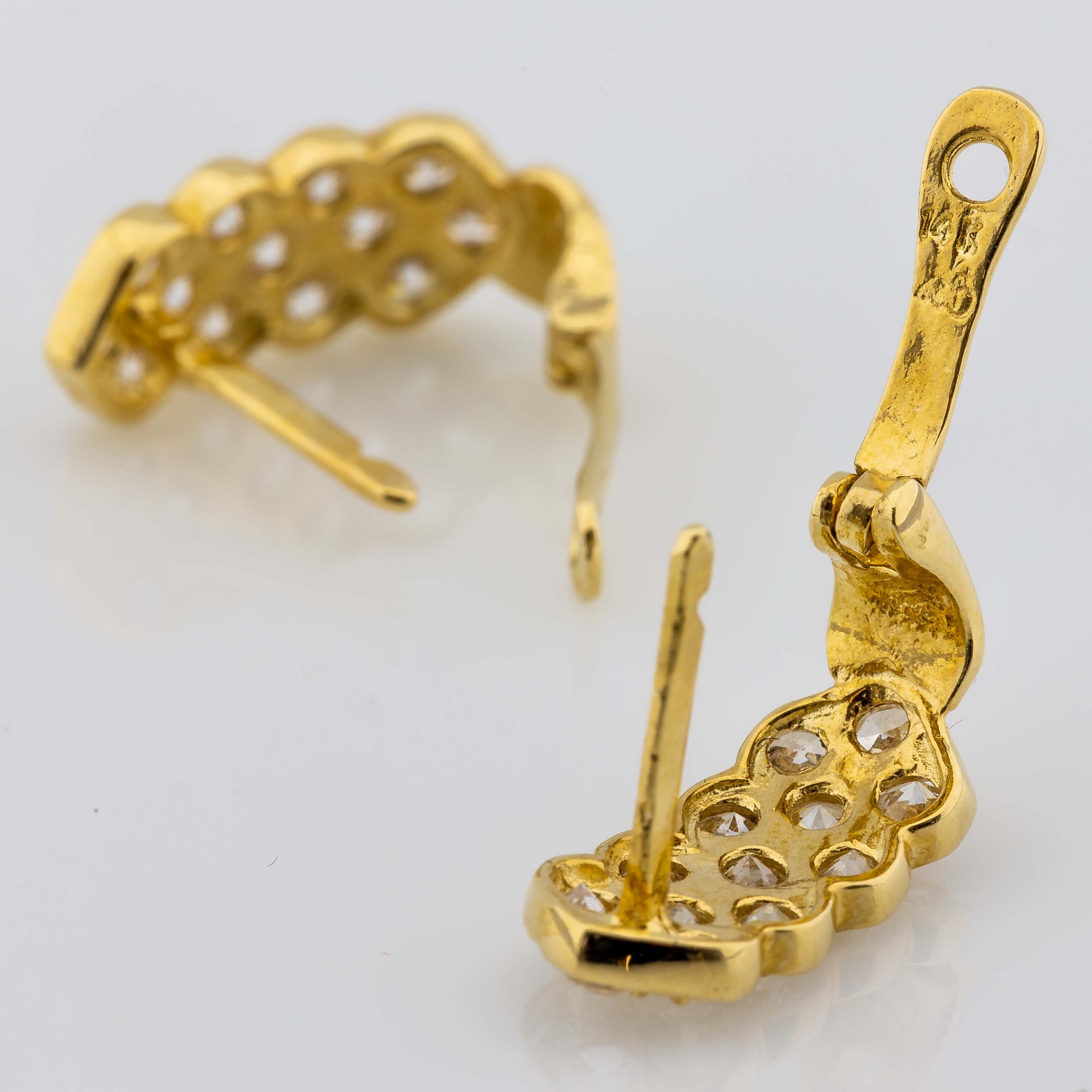 Ohrstecker 585/14K Gelbgold Zirkonia Besatz 3,6g